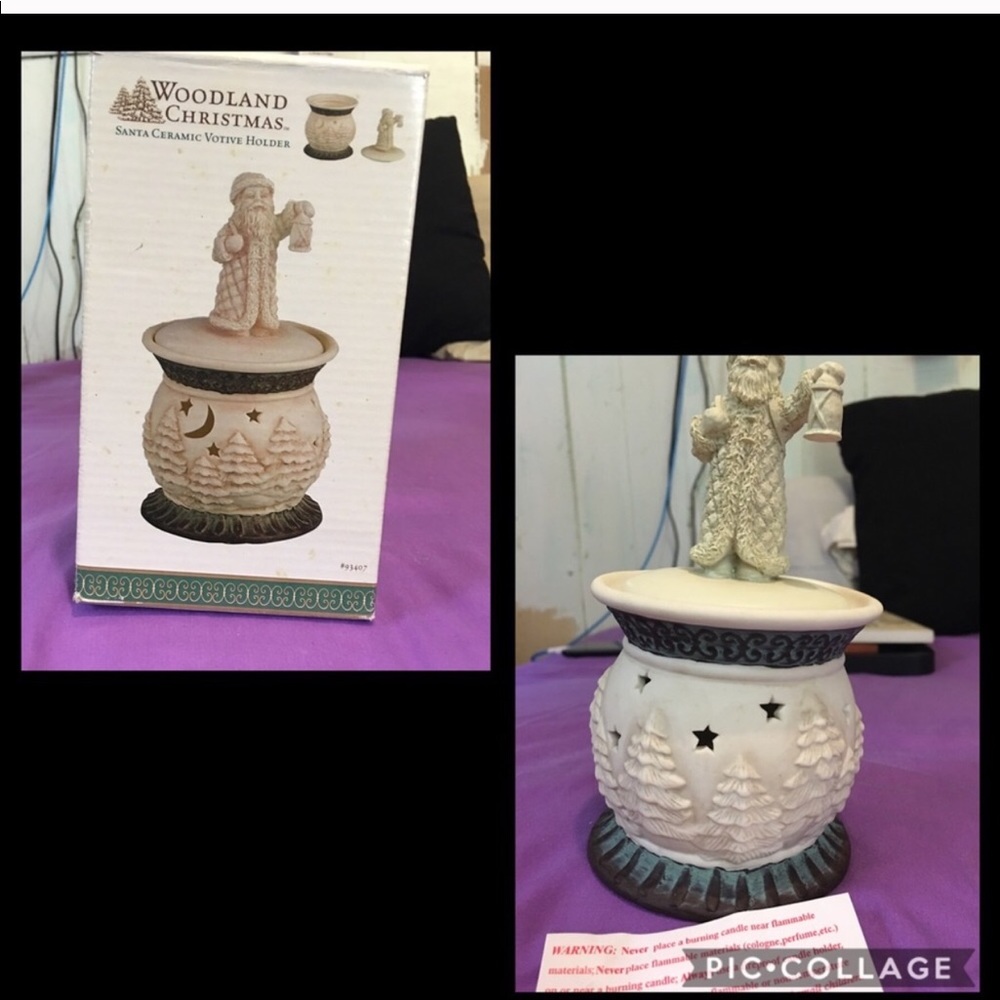 Santa Candle Holder